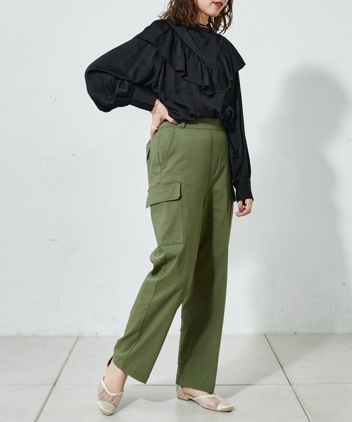 DISCOAT（ディスコート）の「【前後2WAY】VTGボイルフリルブラウス（シャツ/ブラウス・レディース・ホワイト系その他/ブラック/モカ/スカイブルー/ダークブルー・FREE）」の17枚目の写真