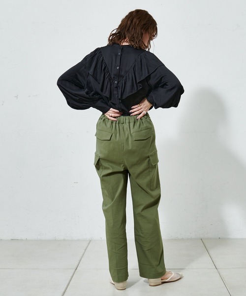 DISCOAT（ディスコート）の「【前後2WAY】VTGボイルフリルブラウス（シャツ/ブラウス・レディース・ホワイト系その他/ブラック/モカ/スカイブルー/ダークブルー・FREE）」の19枚目の写真