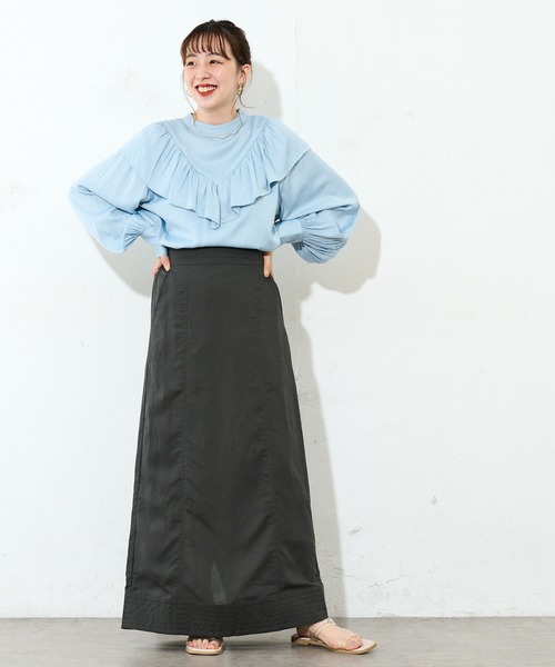 DISCOAT（ディスコート）の「【前後2WAY】VTGボイルフリルブラウス（シャツ/ブラウス・レディース・ホワイト系その他/ブラック/モカ/スカイブルー/ダークブルー・FREE）」の15枚目の写真