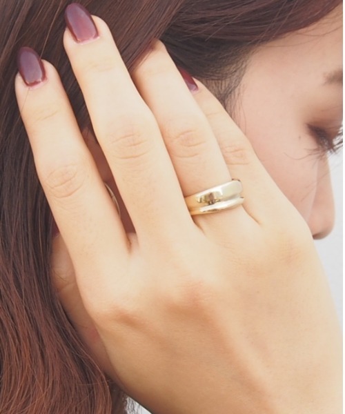 mille blanc(ミルブラン)の「ウェーブリング 日本製 ニッケルフリー(リング・レディース・シルバー系その他/ゴールド系その他/ゴールド/シルバー・12号)」の4枚目の写真