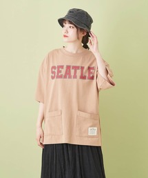 CUBE SUGAR（キューブシュガー）の「OE天竺 ハードウォッシュ ポケット付 ビッグＴシャツ（Tシャツ/カットソー）」