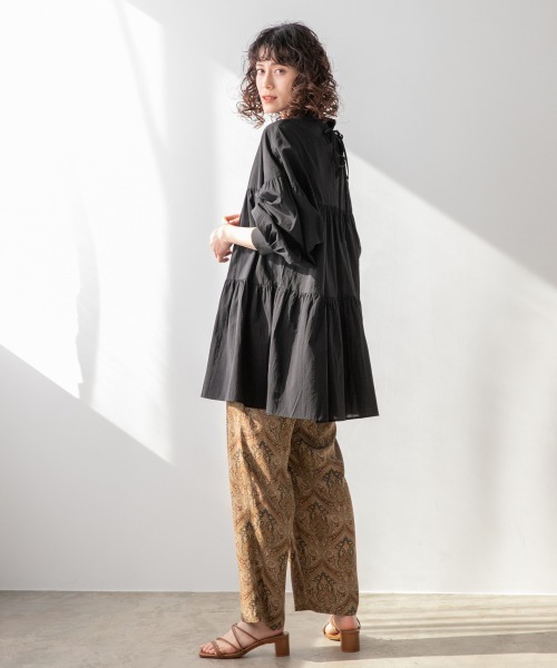 LOWRYS FARM（ローリーズファーム）の「ダマスクイージーパンツ　939536（その他パンツ・レディース・ブラック/ブラウン/ベージュ・FREE）」の7枚目の写真