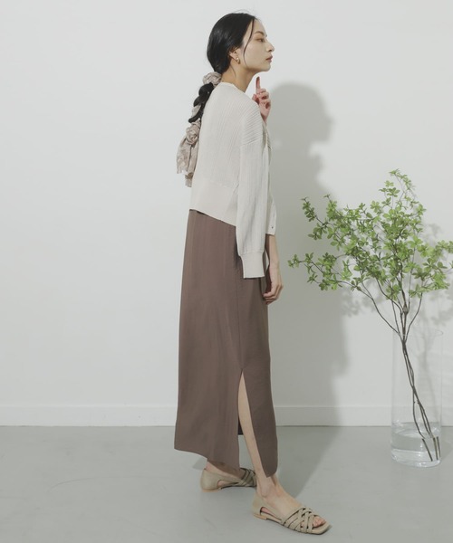 SENSE OF PLACE by URBAN RESEARCH（センスオブプレイスバイアーバンリサーチ）の「ダブルストラップキャミワンピース（ワンピース・レディース・ブラウン/ベージュ/ブラック・ONE）」の14枚目の写真