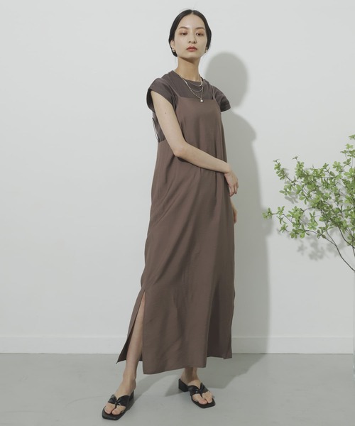 SENSE OF PLACE by URBAN RESEARCH（センスオブプレイスバイアーバンリサーチ）の「ダブルストラップキャミワンピース（ワンピース・レディース・ブラウン/ベージュ/ブラック・ONE）」の22枚目の写真