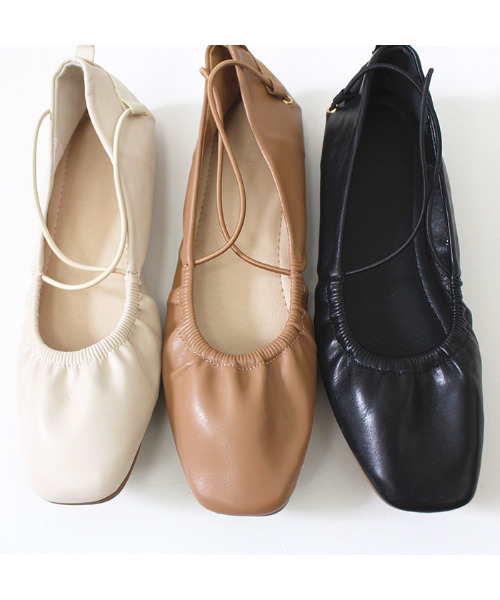 MODE ROBE(モードローブ)の「クロスストラップシューズ(パンプス・レディース・ブラック/アイボリー/キャメル・23㎝/24.5㎝/23.5㎝/24㎝/25㎝)」の20枚目の写真