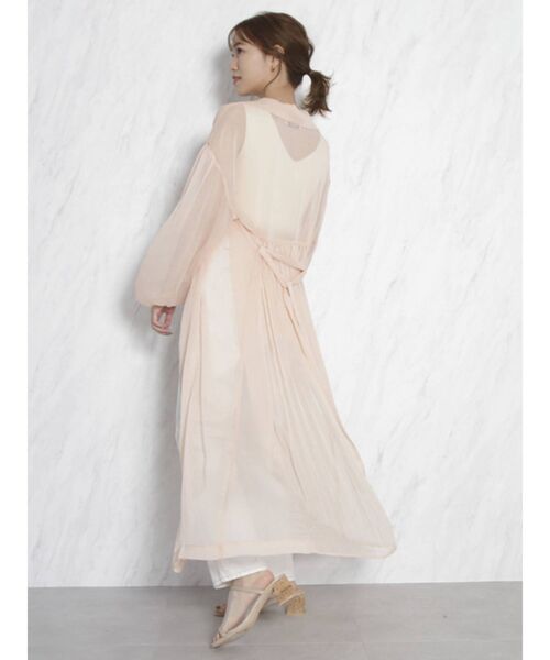 dazzlin（ダズリン）の「シアーラペルロングシャツ（シャツ/ブラウス・レディース・オフホワイト/オレンジ/グリーン・FREE）」の15枚目の写真