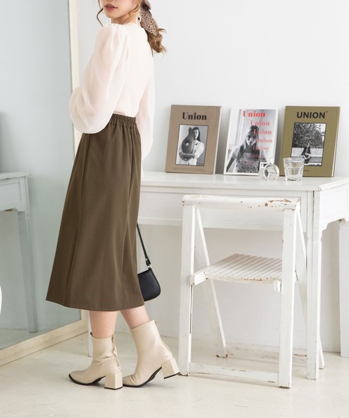 Newlyme（ニューリーミー）の「スリット入りスカート（スカート・レディース・ベージュ/ブラウン/ブラック・SMALL/MEDIUM/LARGE）」の11枚目の写真