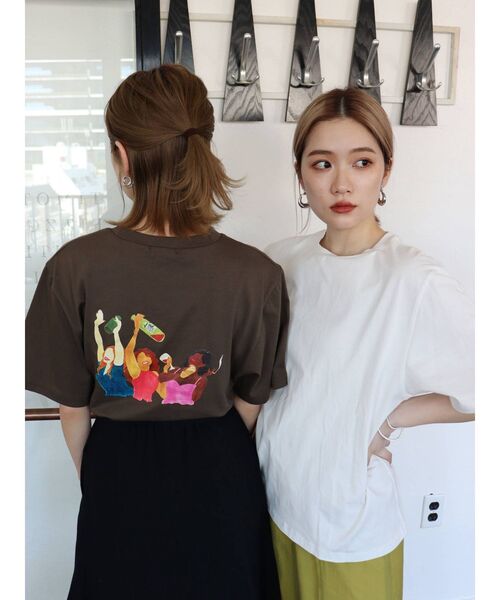 Murua Nari Little Funny Face Three Girls Tシャツ Murua Nari Little Funny Face Three Girls Tシャツ