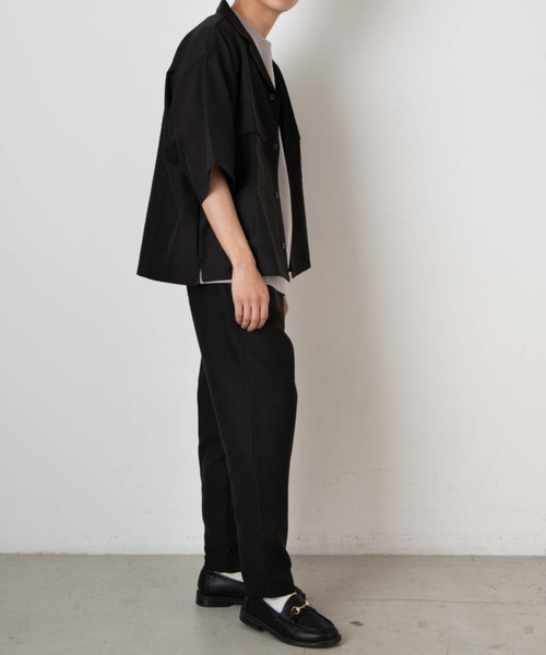 WEGO（ウィゴー）の「WEGO/リネンライクフラップポケット5分袖シャツ（シャツ/ブラウス・メンズ・ベージュ/ラベンダー/ブラック/ピンク/ターコイズブルー/ダークオレンジ/ワイン・SMALL/MEDIUM/LARGE）」の21枚目の写真