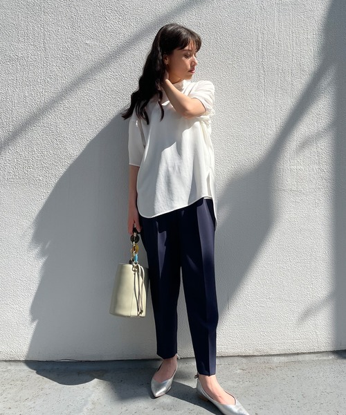 CAST:(キャストコロン)の「ギャザーブラウス(シャツ/ブラウス・レディース・ホワイト/ブラック/イエロー/ブルー/ネイビー/ブラウン・M)」の22枚目の写真