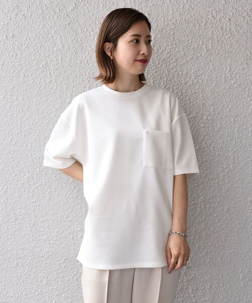 SHIPS(シップス)の「【WEB限定】SHIPS: ワンポイント ロゴ ライト バルキー ポンチ ポケット Tシャツ(Tシャツ/カットソー・メンズ・ホワイト/グレー/ライトグリーン/ラベンダー/キャメル・SMALL/MEDIUM/LARGE/X-LARGE)」の2枚目の写真