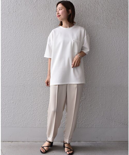 SHIPS(シップス)の「【WEB限定】SHIPS: ワンポイント ロゴ ライト バルキー ポンチ ポケット Tシャツ(Tシャツ/カットソー・メンズ・ホワイト/グレー/ライトグリーン/ラベンダー/キャメル・SMALL/MEDIUM/LARGE/X-LARGE)」の6枚目の写真