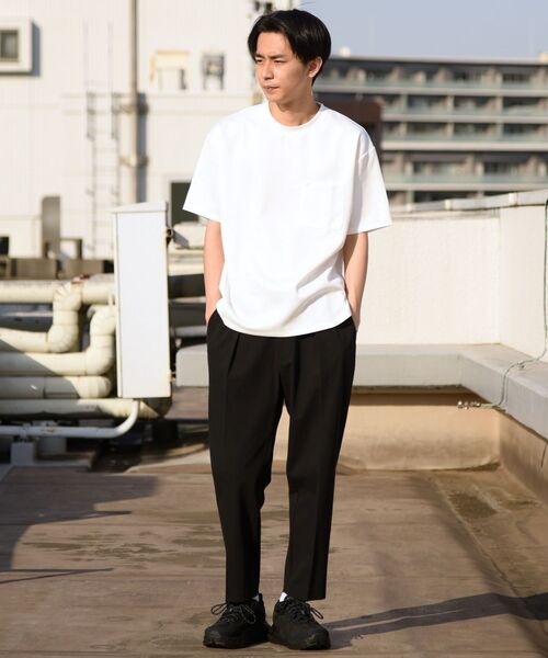 SHIPS(シップス)の「【WEB限定】SHIPS: ワンポイント ロゴ ライト バルキー ポンチ ポケット Tシャツ(Tシャツ/カットソー・メンズ・ホワイト/グレー/ライトグリーン/ラベンダー/キャメル・SMALL/MEDIUM/LARGE/X-LARGE)」の7枚目の写真