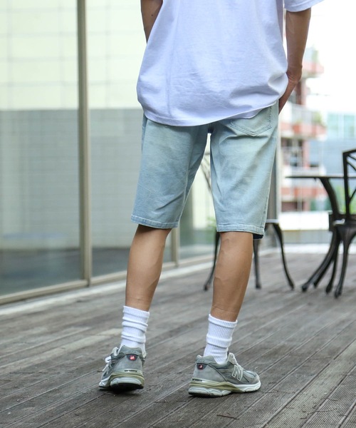 Blue Standard (ブルースタンダード)の「【BLUE STANDARD】AIRBLOWデニム ストレッチ素材 ショートパンツ(デニムパンツ・メンズ・ブルー系その他/ライトインディゴブルー・X-LARGE/MEDIUM/LARGE)」の18枚目の写真