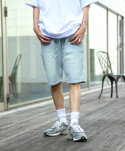 Blue Standard (ブルースタンダード)の「【BLUE STANDARD】AIRBLOWデニム ストレッチ素材 ショートパンツ(デニムパンツ・メンズ・ブルー系その他/ライトインディゴブルー・X-LARGE/MEDIUM/LARGE)」の15枚目の写真
