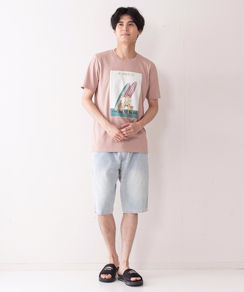 Blue Standard (ブルースタンダード)の「【BLUE STANDARD】AIRBLOWデニム ストレッチ素材 ショートパンツ(デニムパンツ・メンズ・ブルー系その他/ライトインディゴブルー・X-LARGE/MEDIUM/LARGE)」の3枚目の写真