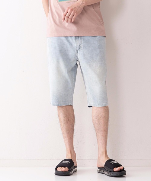 Blue Standard (ブルースタンダード)の「【BLUE STANDARD】AIRBLOWデニム ストレッチ素材 ショートパンツ(デニムパンツ・メンズ・ブルー系その他/ライトインディゴブルー・X-LARGE/MEDIUM/LARGE)」の6枚目の写真