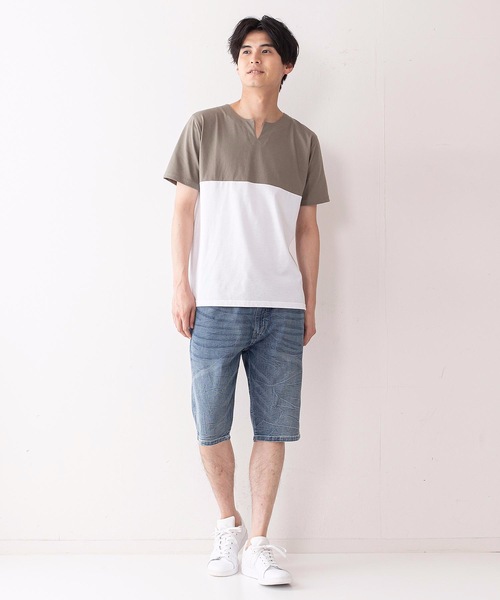 Blue Standard (ブルースタンダード)の「【BLUE STANDARD】AIRBLOWデニム ストレッチ素材 ショートパンツ(デニムパンツ・メンズ・ブルー系その他/ライトインディゴブルー・X-LARGE/MEDIUM/LARGE)」の8枚目の写真