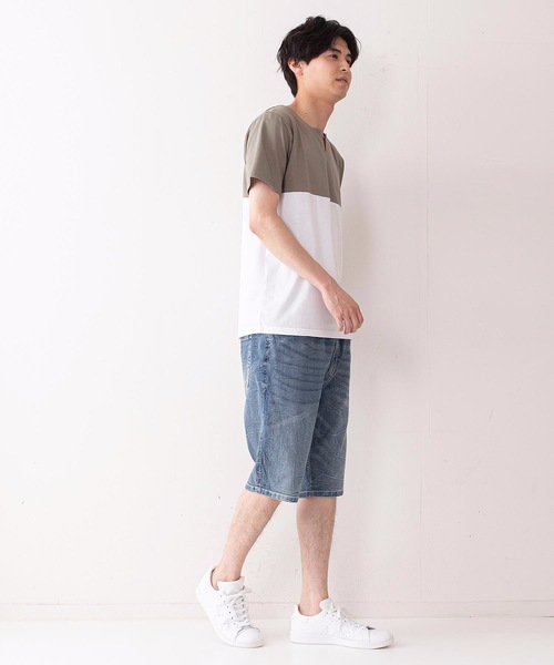 Blue Standard (ブルースタンダード)の「【BLUE STANDARD】AIRBLOWデニム ストレッチ素材 ショートパンツ(デニムパンツ・メンズ・ブルー系その他/ライトインディゴブルー・X-LARGE/MEDIUM/LARGE)」の10枚目の写真