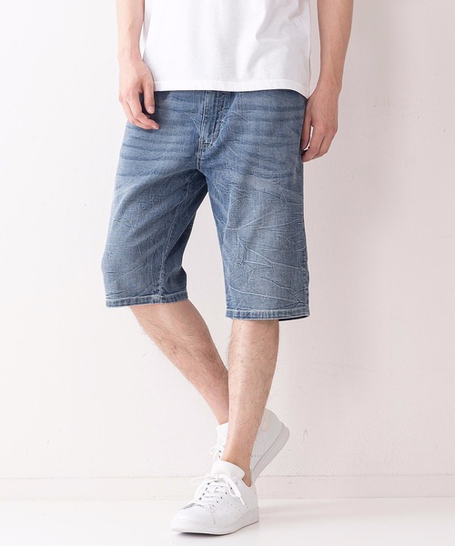 Blue Standard (ブルースタンダード)の「【BLUE STANDARD】AIRBLOWデニム ストレッチ素材 ショートパンツ(デニムパンツ・メンズ・ブルー系その他/ライトインディゴブルー・X-LARGE/MEDIUM/LARGE)」の11枚目の写真