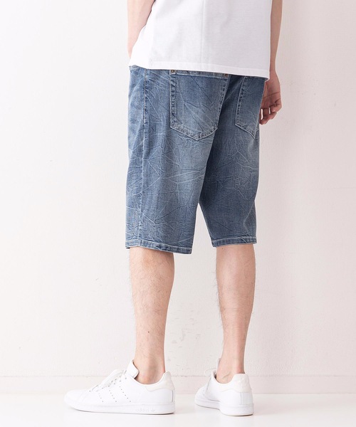 Blue Standard (ブルースタンダード)の「【BLUE STANDARD】AIRBLOWデニム ストレッチ素材 ショートパンツ(デニムパンツ・メンズ・ブルー系その他/ライトインディゴブルー・X-LARGE/MEDIUM/LARGE)」の12枚目の写真