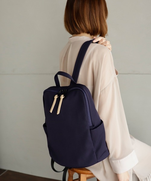 VitaFelice（ヴィータフェリーチェ）の「ナイロンリュックサック（バックパック/リュック・レディース・ブラック/グレー/ダークネイビー/ベージュ/チャコールグレー・FREE）」の8枚目の写真