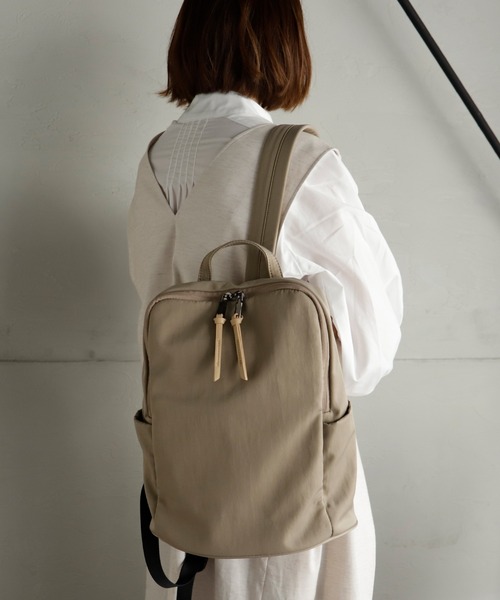 VitaFelice（ヴィータフェリーチェ）の「ナイロンリュックサック（バックパック/リュック・レディース・ブラック/グレー/ダークネイビー/ベージュ/チャコールグレー・FREE）」の10枚目の写真