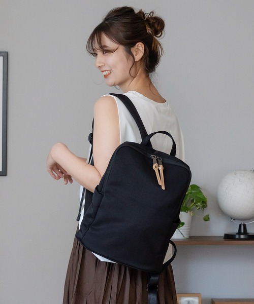 VitaFelice（ヴィータフェリーチェ）の「ナイロンリュックサック（バックパック/リュック・レディース・ブラック/グレー/ダークネイビー/ベージュ/チャコールグレー・FREE）」の14枚目の写真