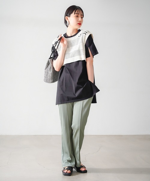 PAGEBOY(ページボーイ)の「スカシショートビスチェ(ベスト・レディース・オフホワイト/ブラック・FREE)」の11枚目の写真