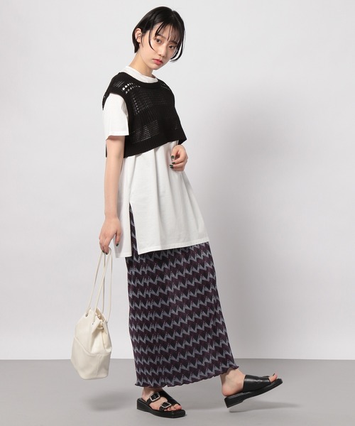 PAGEBOY(ページボーイ)の「スカシショートビスチェ(ベスト・レディース・オフホワイト/ブラック・FREE)」の9枚目の写真