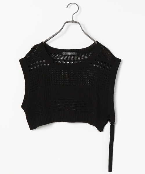 PAGEBOY(ページボーイ)の「スカシショートビスチェ(ベスト・レディース・オフホワイト/ブラック・FREE)」の7枚目の写真