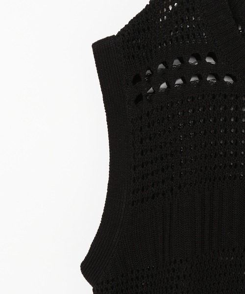 PAGEBOY(ページボーイ)の「スカシショートビスチェ(ベスト・レディース・オフホワイト/ブラック・FREE)」の3枚目の写真