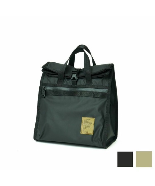 AS2OV（アッソブ）の「NYLON POLYCARBONATE LUNCH BAG ランチバッグ（エコバッグ/サブバッグ・メンズ・ブラック/カーキオリーブ・ONESIZE）」の3枚目の写真
