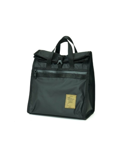 AS2OV（アッソブ）の「NYLON POLYCARBONATE LUNCH BAG ランチバッグ（エコバッグ/サブバッグ・メンズ・ブラック/カーキオリーブ・ONESIZE）」の6枚目の写真