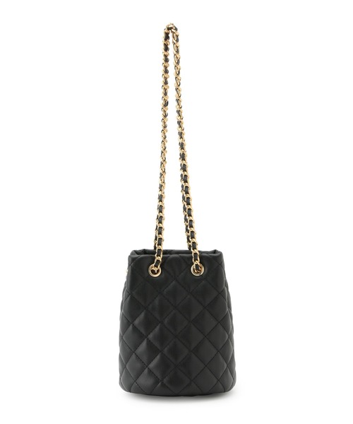 MADEMOISELLE ROPE'（マドモアゼル ロペ）の「キルティングチェーンドロストミニバッグ（ハンドバッグ・レディース・ブラック/オフホワイト・FREE）」の9枚目の写真