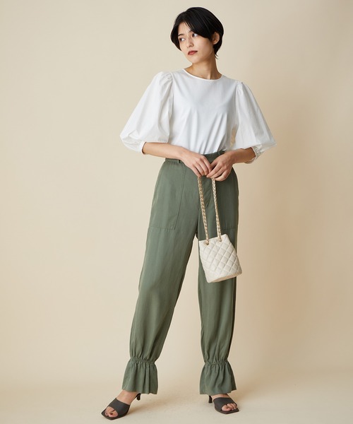 MADEMOISELLE ROPE'（マドモアゼル ロペ）の「キルティングチェーンドロストミニバッグ（ハンドバッグ・レディース・ブラック/オフホワイト・FREE）」の13枚目の写真