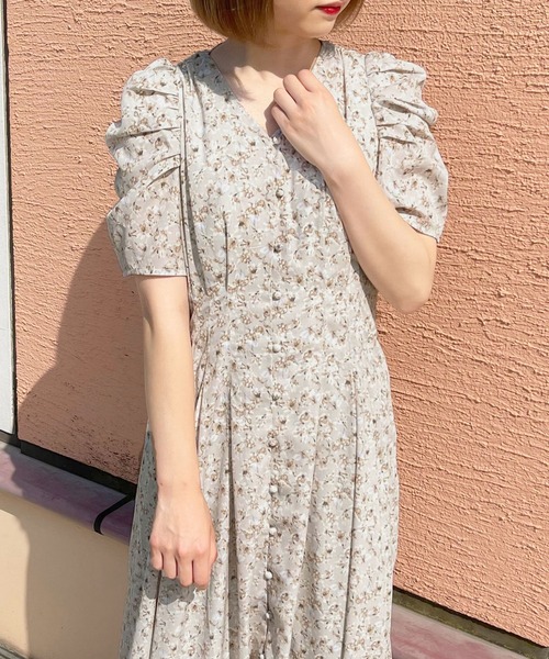 【試着一度のみ美品】ビジュー＊ツイードワンピース＊春ワンピ【定価50%引き】 大きめ丸襟ビジューリボンツイードワンピ – レディース