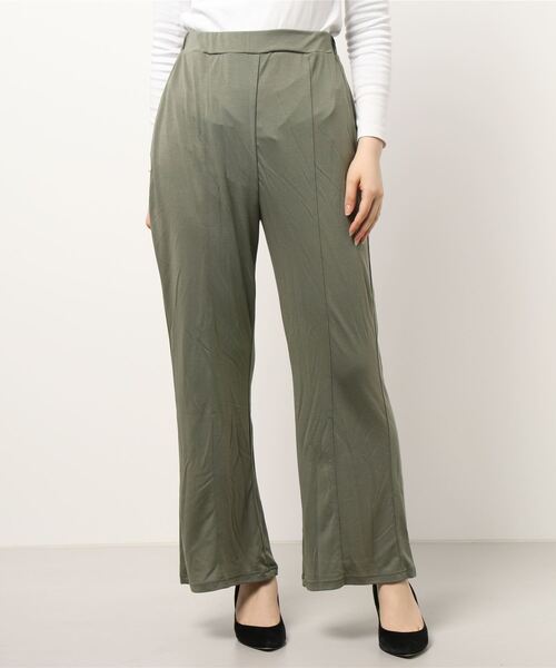 Green　Parks（グリーンパークス）の「落ち感ゆるカットパンツ＊（その他パンツ・レディース・ブラック/グレー/カーキ・FREE）」の7枚目の写真