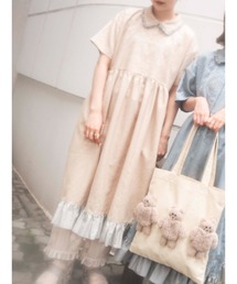 merry jenny | bearジャガードシャツワンピース(ワンピース)