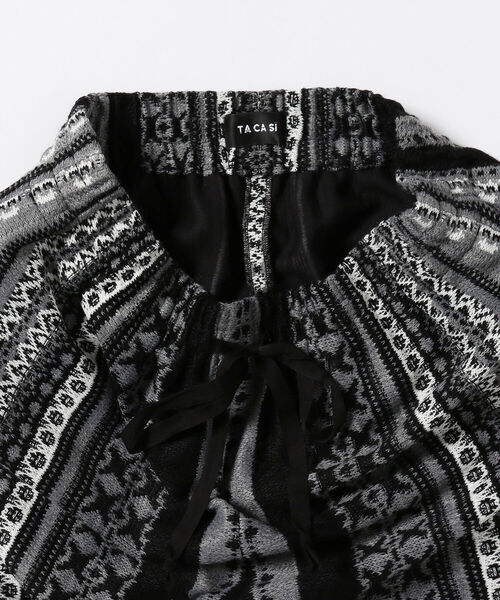 TACASI（タキャシ）の「TA CA Si / ジャカード ワイド イージーパンツ（その他パンツ・メンズ・ブラック・ONE SIZE）」の6枚目の写真