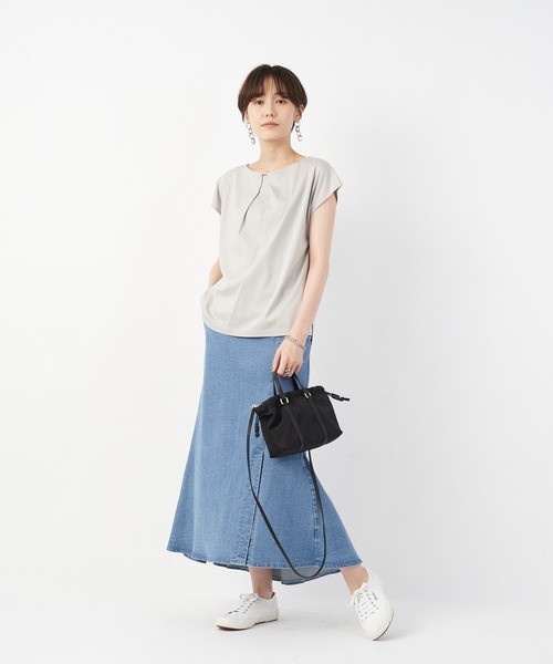 un dix cors（アンディコール）の「kiara(キアラ)　ナイロンミニギャザーバッグ（ショルダーバッグ・レディース・ライトブラウン/ブラック/レッド・FREE）」の7枚目の写真