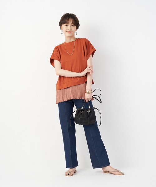 un dix cors（アンディコール）の「kiara(キアラ)　ナイロンミニギャザーバッグ（ショルダーバッグ・レディース・ライトブラウン/ブラック/レッド・FREE）」の8枚目の写真