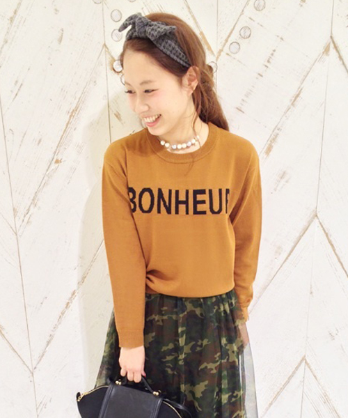 DISCOAT（ディスコート）の「【Discoat】ロゴニットプルオーバー（ニット/セーター・レディース・オフホワイト/ネイビー/キャメル/その他19・FREE）」の5枚目の写真