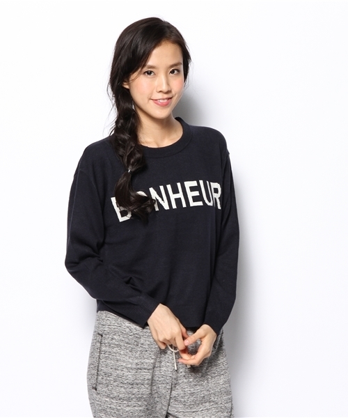 DISCOAT（ディスコート）の「【Discoat】ロゴニットプルオーバー（ニット/セーター・レディース・オフホワイト/ネイビー/キャメル/その他19・FREE）」の6枚目の写真