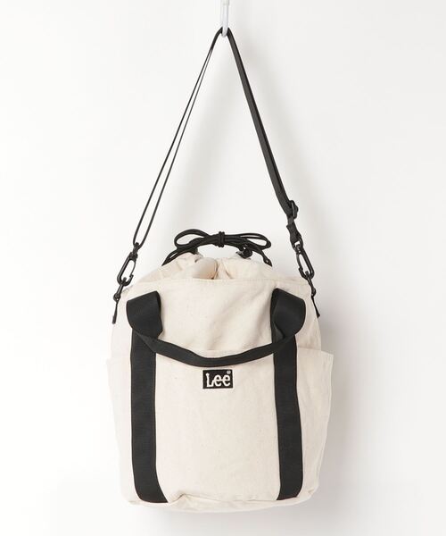 Lee（リー）の「Lee/リー　キャンバス 2way巾着トート（ショルダーバッグ・レディース・ホワイト/ブラック/ベージュ・FREE）」の19枚目の写真