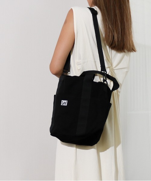Lee（リー）の「Lee/リー　キャンバス 2way巾着トート（ショルダーバッグ・レディース・ホワイト/ブラック/ベージュ・FREE）」の16枚目の写真