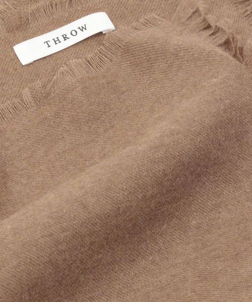 BABYLONE(バビロン)の「THROW / カシミヤ混ストール(ストール/ショール・レディース・ブラウン/ナチュラル・フリー)」の3枚目の写真