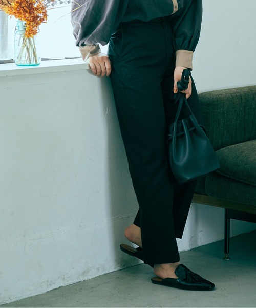 ANGIE(アンジー)の「センタープレスハイウエストワークパンツ(チノパンツ・レディース・ブラック/ベージュ/カーキ・MEDIUM/LARGE)」の21枚目の写真