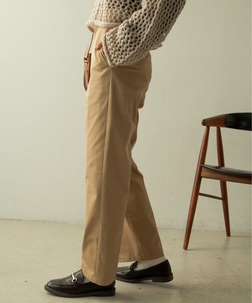 ANGIE(アンジー)の「センタープレスハイウエストワークパンツ(チノパンツ・レディース・ブラック/ベージュ/カーキ・MEDIUM/LARGE)」の20枚目の写真