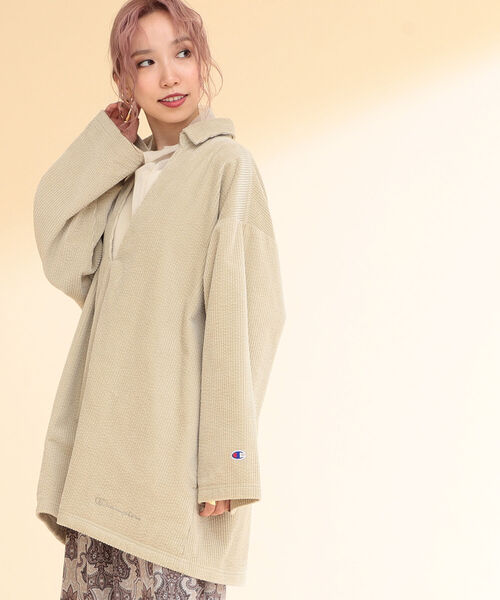 Champion(チャンピオン)の「Champion × Ray BEAMS / 別注 メキシカン ジャケット(その他トップス・レディース・ベージュ系その他/ダークネイビー/ライトブラウン・M)」の9枚目の写真